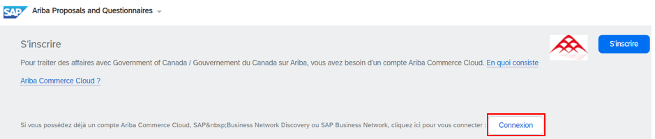 Saisie d’écran de la page de connexion des fournisseurs pour SAP Business Network avec le bouton « Connexion » mis en évidence